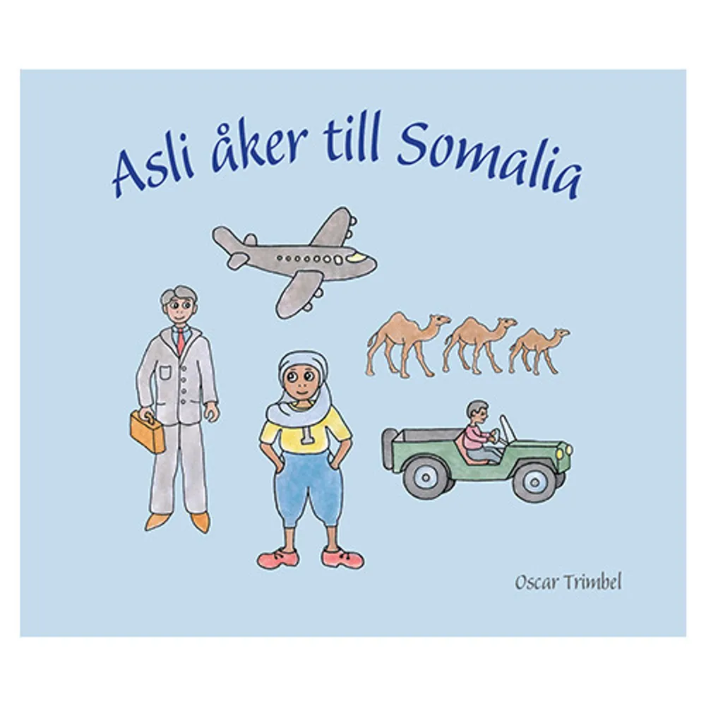 Asli har aldrig varit i Somalia, men nu skall hon äntligen få åka dit med sin pappa, för att träffa farfar och pappas alla systrar. Oscar Trimbel bodde och arbetade i Somalia för länge sedan. Han berättar nu om Asli, en svensk-somalisk flicka som bor i Sverige.    Format Häftad   Omfång 40 sidor   Språk Svenska   Förlag Stiftelsen Författares Bokmaskin   Utgivningsdatum 2021-12-14   Medverkande Oscar Trimbel   ISBN 9789151938257  . Böcker.