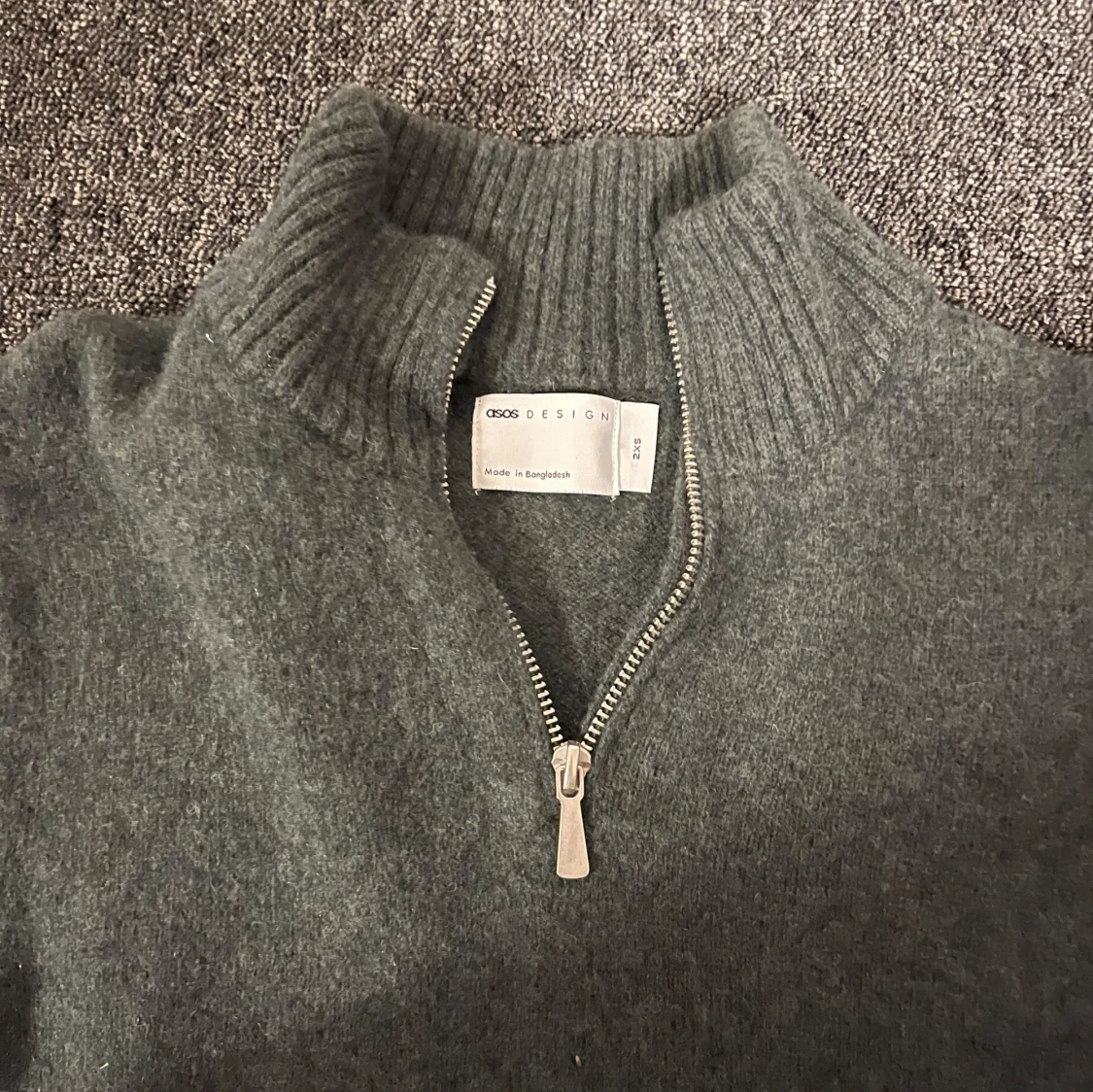 Grön stickad quarterzip från ASOS - 91