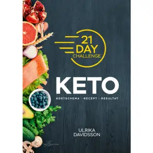 21 dagar av ditt liv kickstarta med keto! I sin nya kokboksserie med kostscheman och recept för 21 dagar visar Ulrika Davidsson hur du ökar kroppens fettförbränning med den populära och enkla ketodieten! Genom naturligt protein, hälsosamma fetter och grönsaker har ketodieten snabbt vuxit till en av de mest omtyckta kosthållningarna. Ulrikas goda, mättande och snabblagade recept ger dig matglädje, ett stabilt blodsocker och gör skillnad på vågen. Recepten är en blandning av varm och kall mat, kött, fisk, fågel och vegetariska rätter. De är lättlagade, näringsrika och framför allt väldigt goda! Vad sägs om till exempel kycklinggratäng med grönkål och boursinost, laxwok med grönsaker, tacosallad eller ratatouille med halloumi? En och annan efterrätt finns det också plats för i schemat vad sägs om keto cheesecake brownies, hallon med mascarpone eller ostkaka med keso? Redan efter 21 dagar kommer du att märka påtagliga resultat! Alla recept är kalori- och kolhydratberäknade och hemligheten bakom det effektiva kostschemat är att du äter olika mängd kalorier varje dag. Det ger ett resultat på minst 5 kg minus på vågen. I boken får du allt du behöver för att komma i gång och hålla motivationen på topp: - Effektivt och enkelt kostschema för 21 dagar - Lättlagade recept som tar max 20 minuter att tillreda - Fakta om bra protein, grönsaker och fetter- Inköpslistor och smarta planeringstips - Inspiration till hållbar motion och träning Ulrika Davidsson är kostrådgivare, receptkreatör och bästsäljande författare till över 35 böcker. Hennes onlinekurser har hjälpt tiotusentals personer att nå sin målvikt och finna en mer hållbar och hälsosam livsstil.    Format Inbunden   Omfång 117 sidor   Språk Svenska   Förlag The Book Affair   Utgivningsdatum 2022-08-09   Medverkande Danne Norrå   Medverkande Kai Ristilä   Medverkande Elin Parmhed   Medverkande Ulrika Davidsson   ISBN 9789198704761  