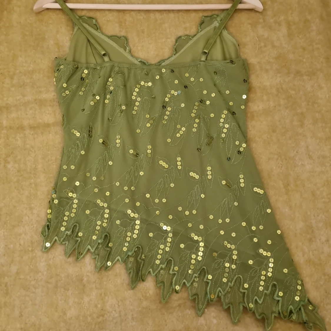 Grön glittrig topp - 91