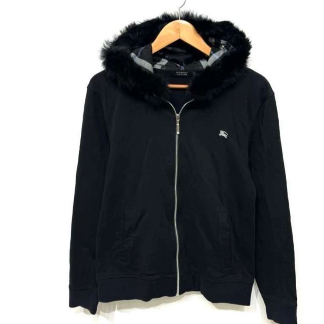 Burberry Black Label Fur Zip-up Hoodie 2000's Burberry Black Label