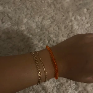 Pärlarmband - Orange kristallpärlor från Istanbul 🧡 Handgjort
