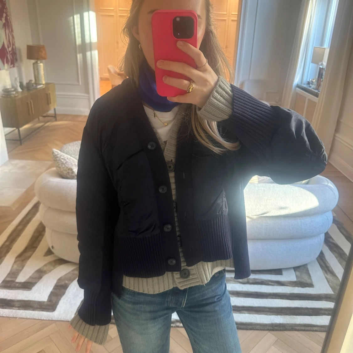 Mörkblå cardigan jacka  från Zara - 3