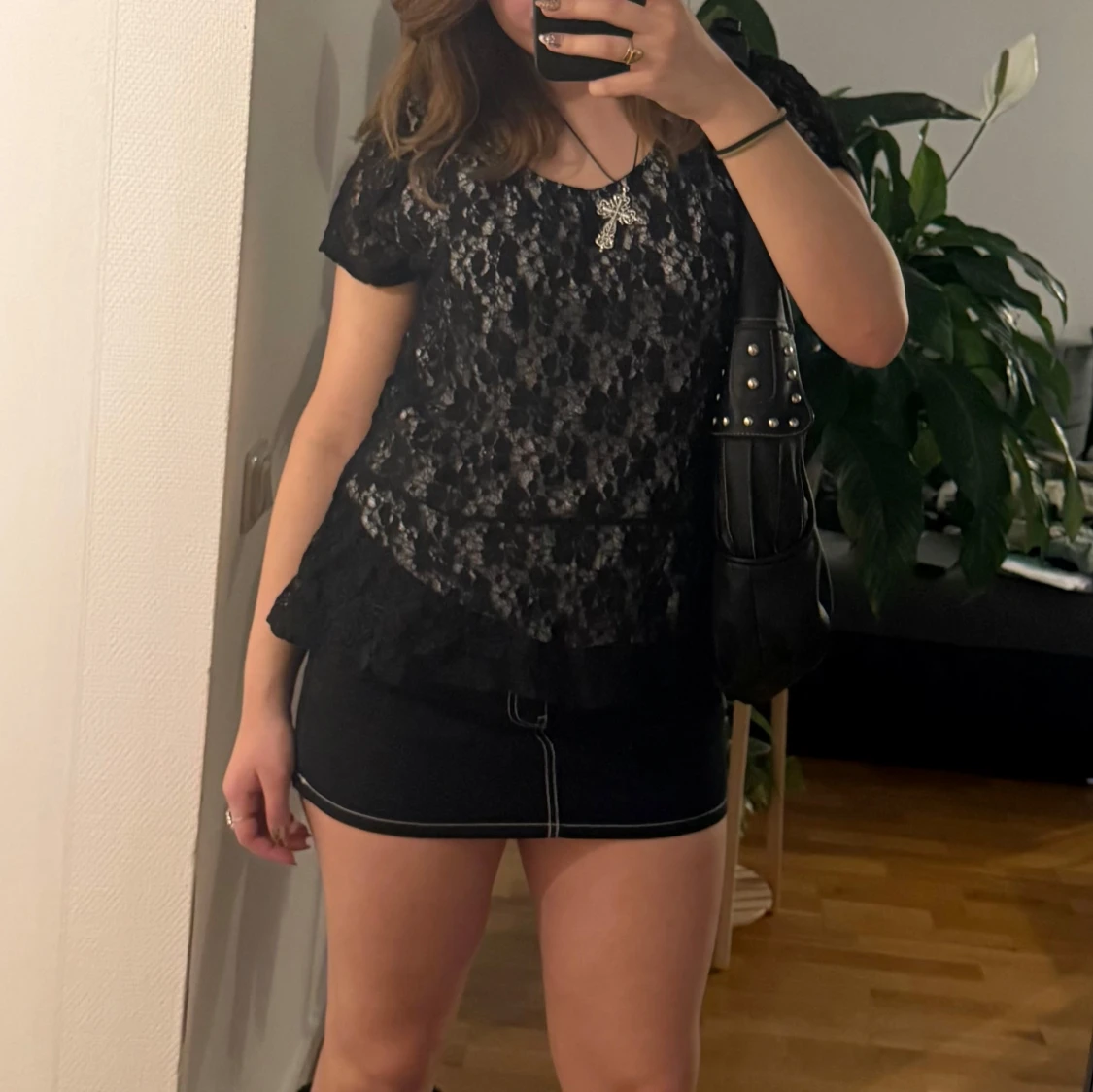 Svart spetsblus - 1