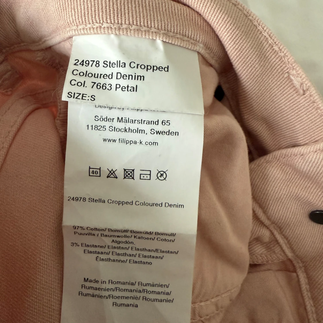 Rosa croppade jeans från Filippa K - 3