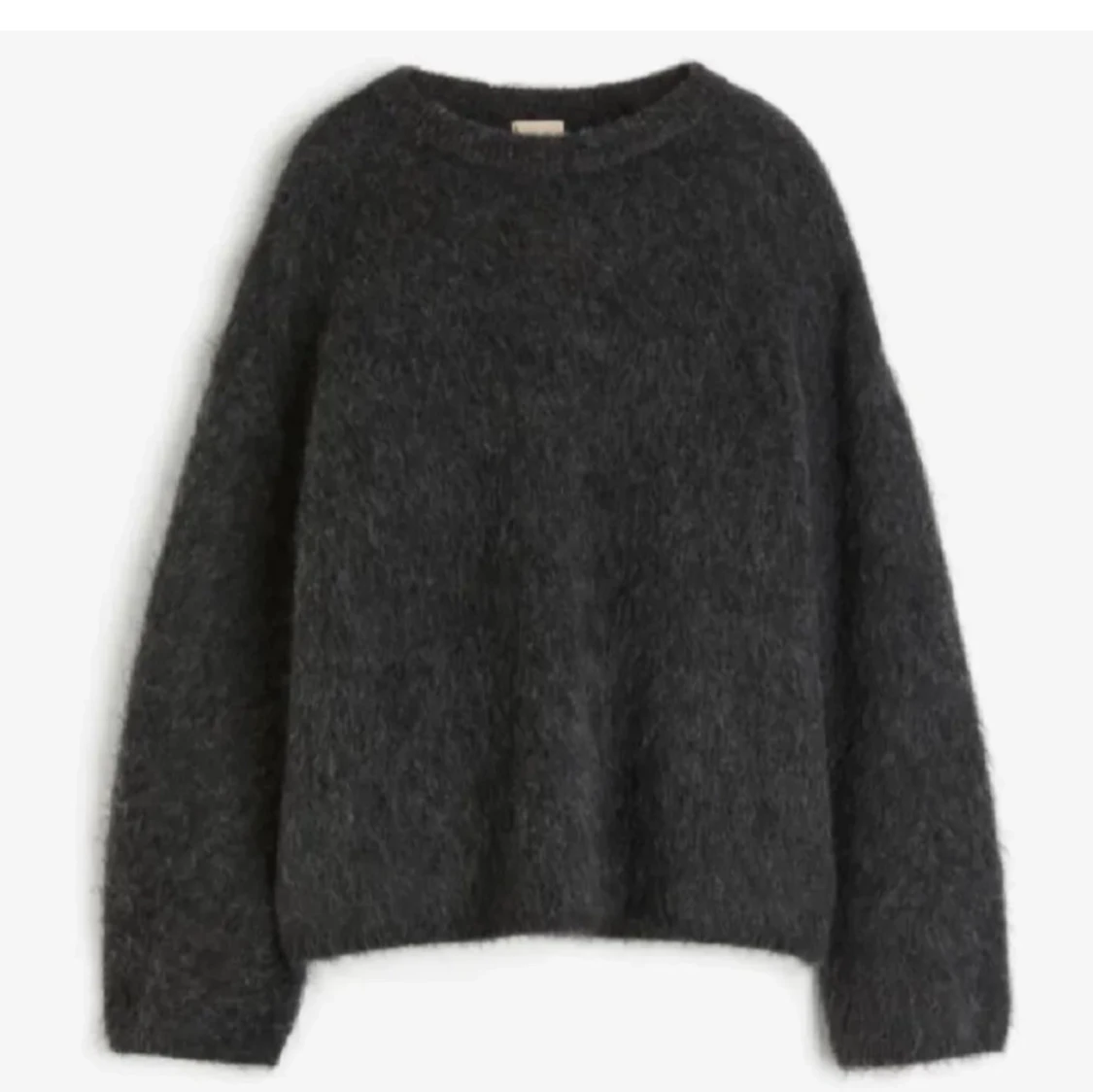 Mörkgrå mohair/wool blend tröja 