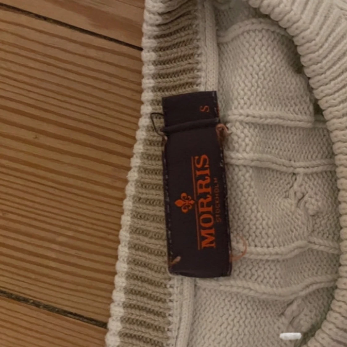 Vit stickad tröja från Morris - 3