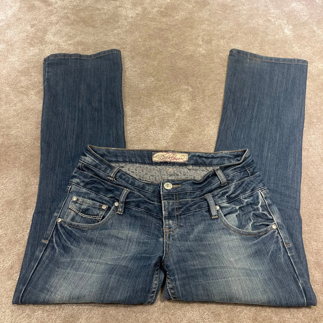 Blå bootcut jeans - 1