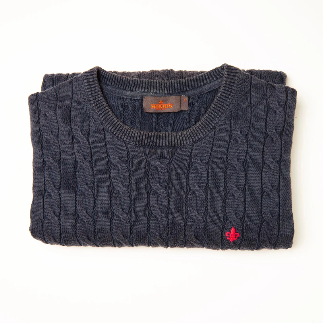 Mörkblå stickad tröja från Morris