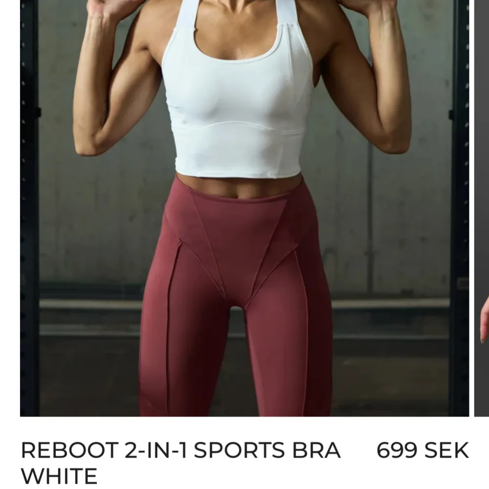 Vit sporttopp, prislapp kvar, aldrig använd och inte testat, topp skick. ICIWhemsida:699kr Säljs för:299kr. Sportswear.