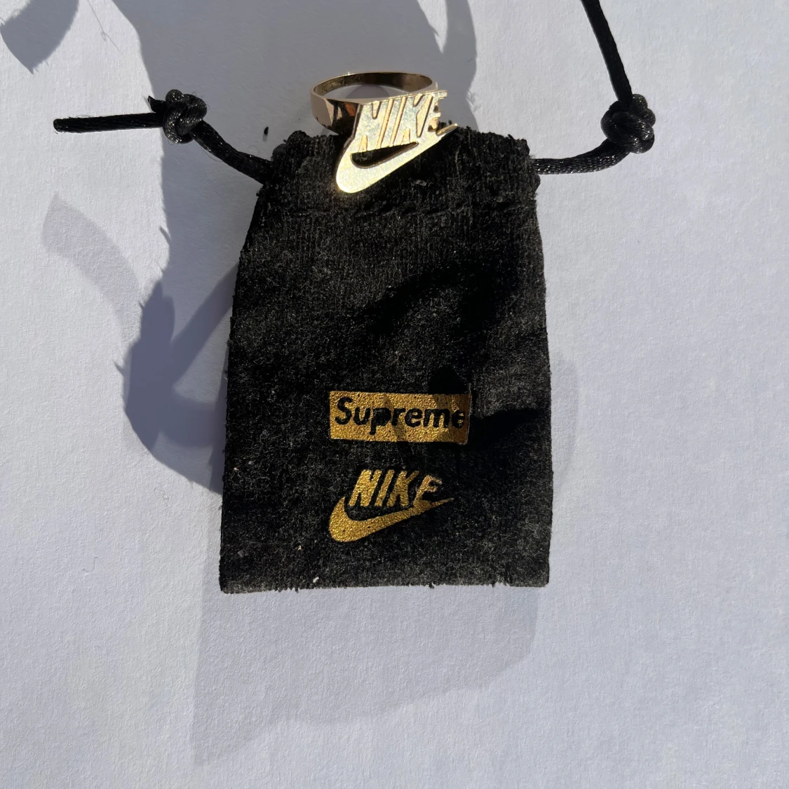Supreme nike 14k guld ring - 91