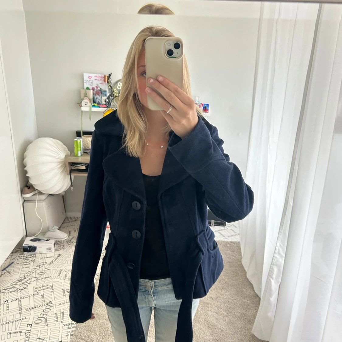 Marinblå kappa - 92