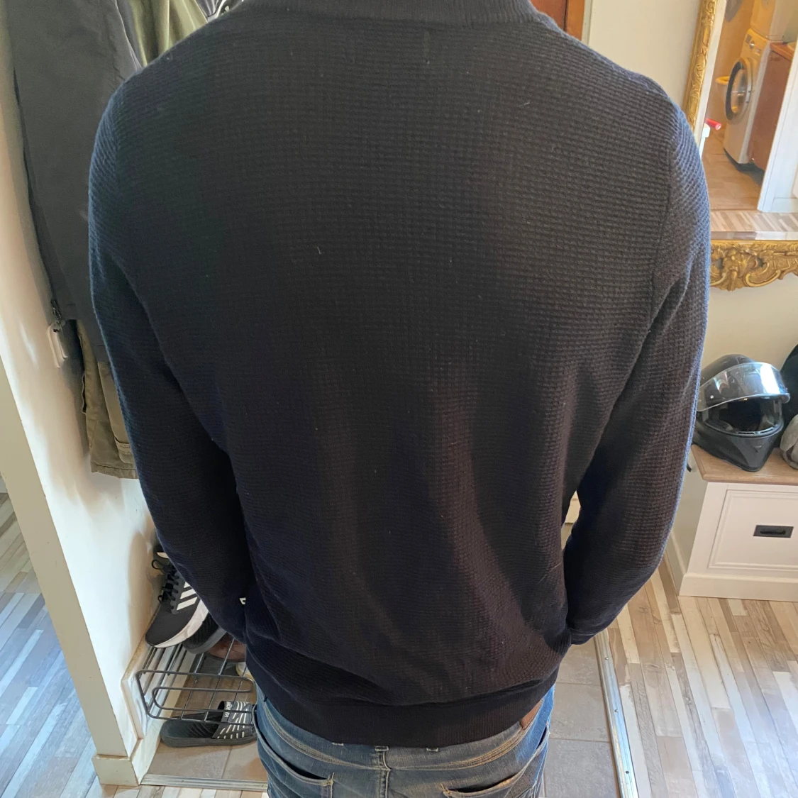 Stickad zip-tröja - 91