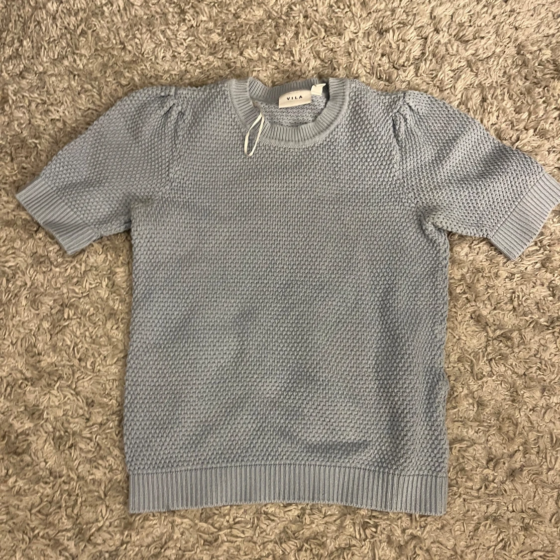 Ljusblå trekvartsärmad tröja 