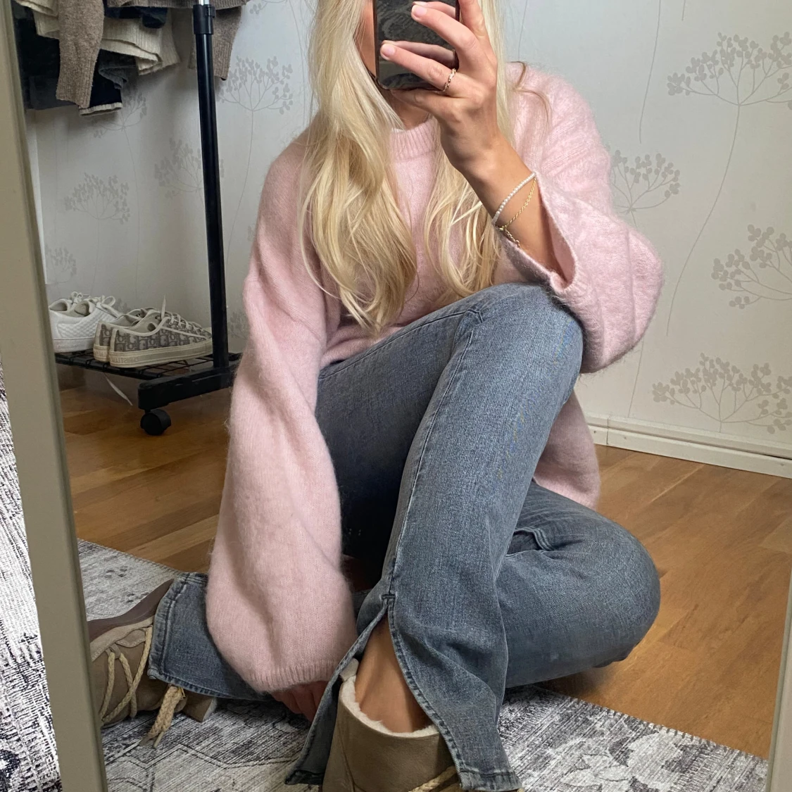 Gråa bootcut jeans - 90