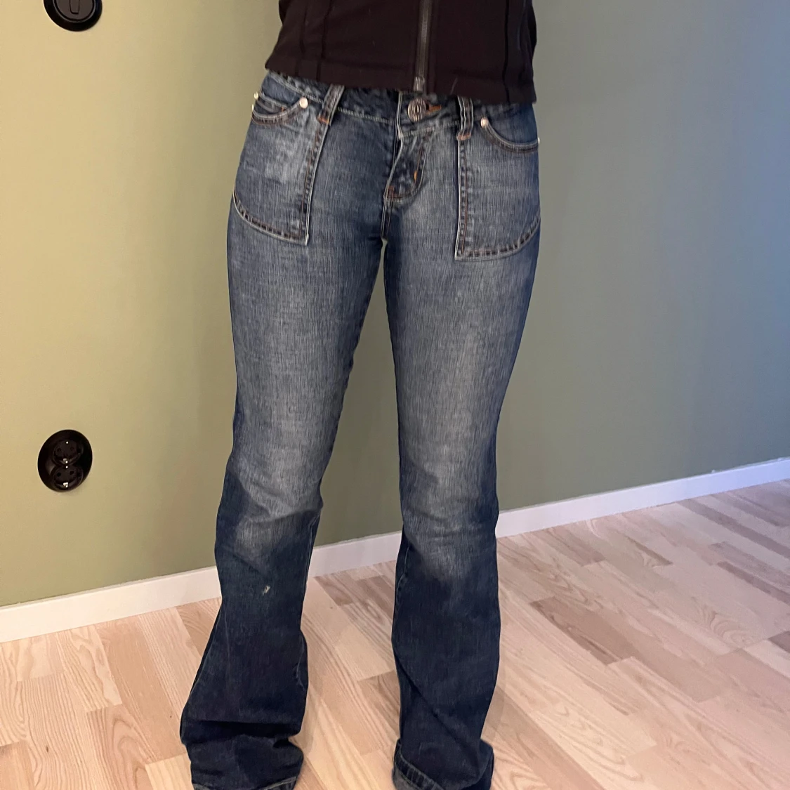Lågmidjade Bootcut Jeans  - 92
