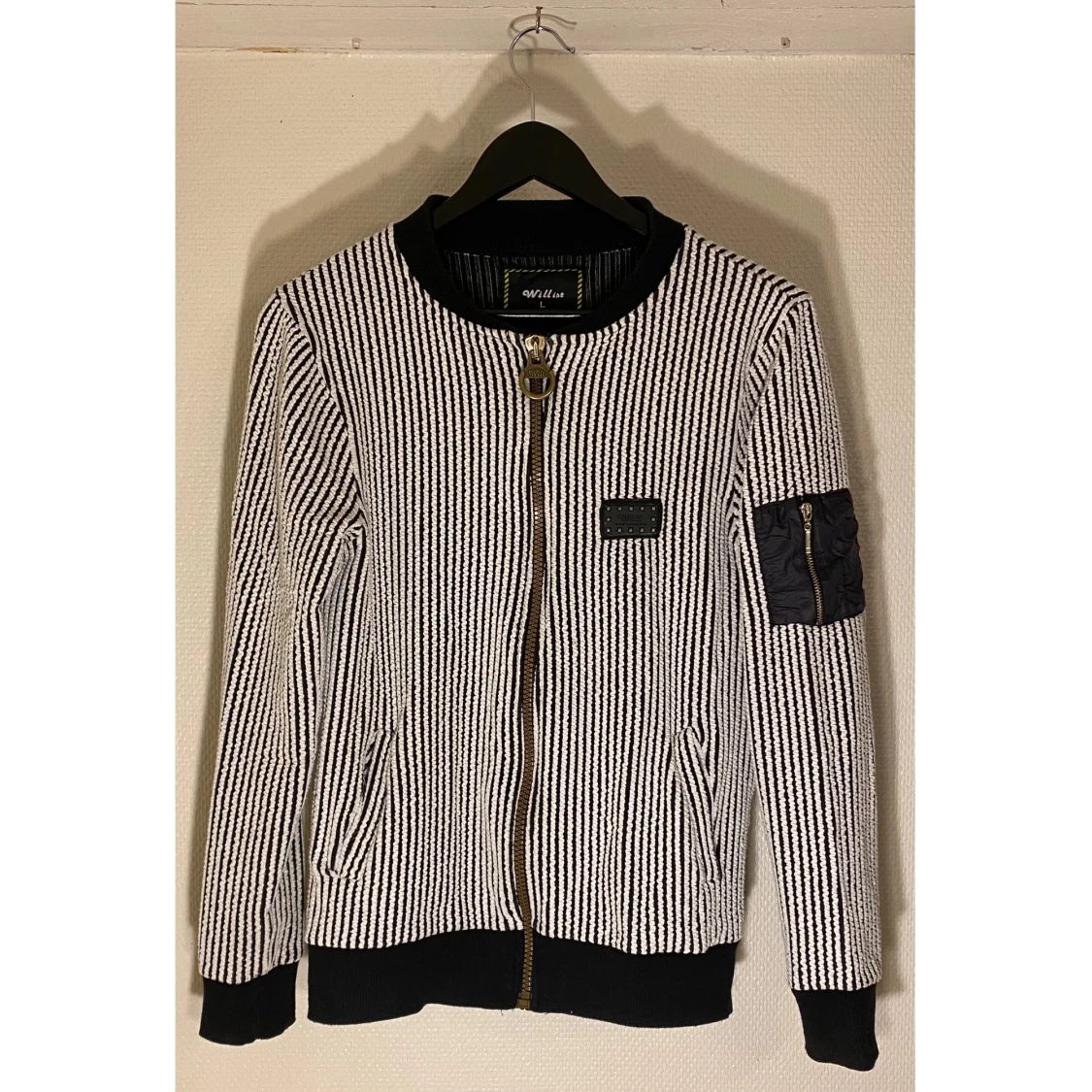 Randig Zip Tröja / Sweater - 90