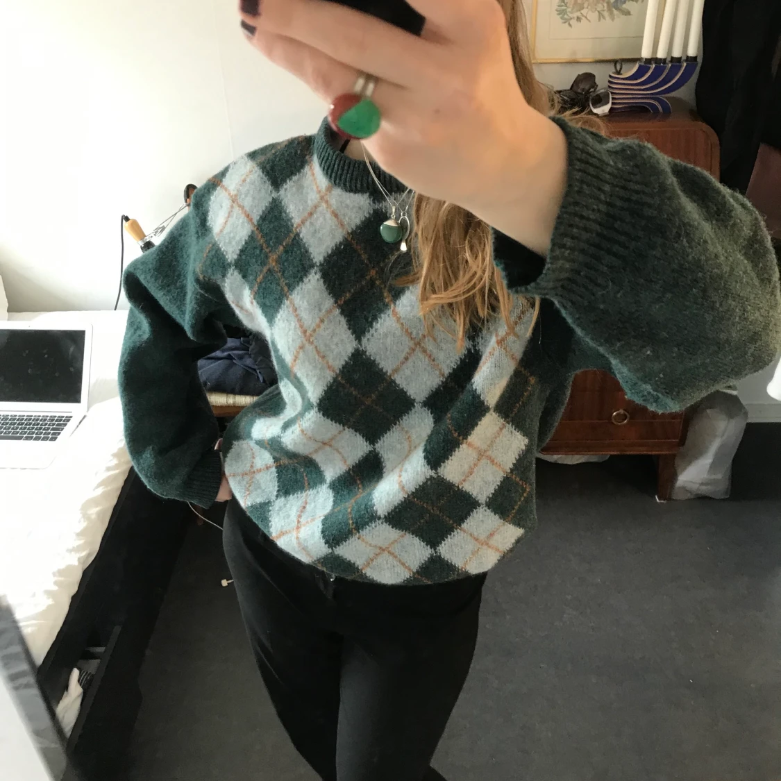 Superfin stickat tröja.  - 91