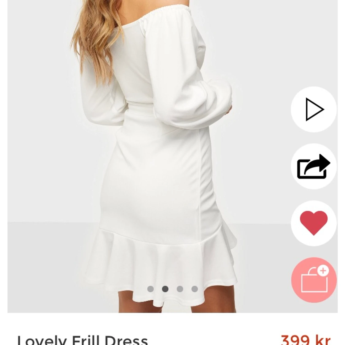 Vit klänning från Nelly  - 90