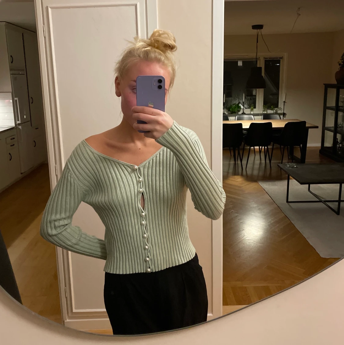 Mintgrön cardigan/tröja🤎 - 90