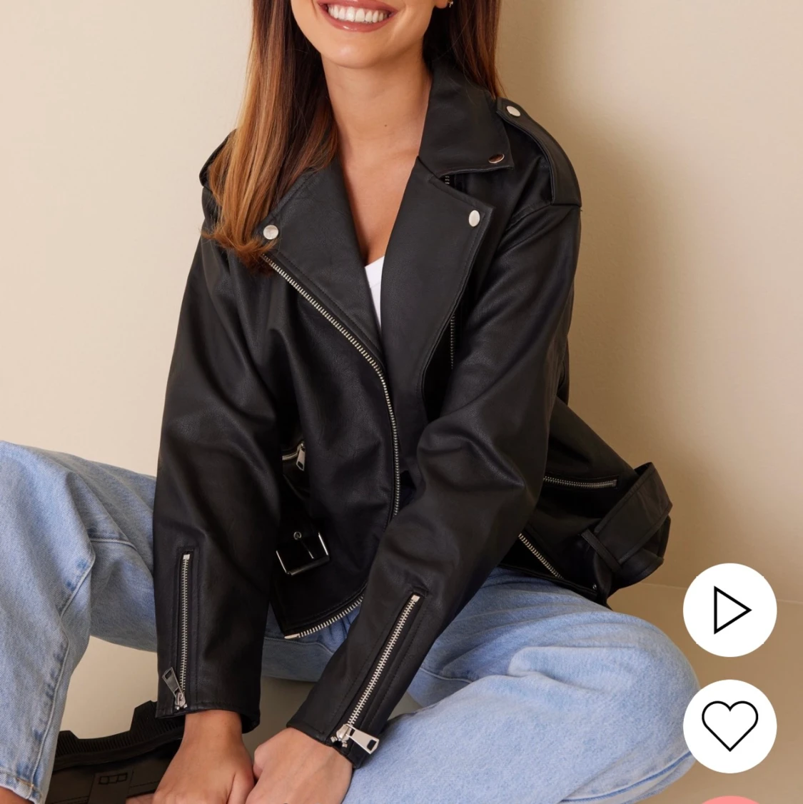 Säljer min skinnjacka från Missguided  - 90