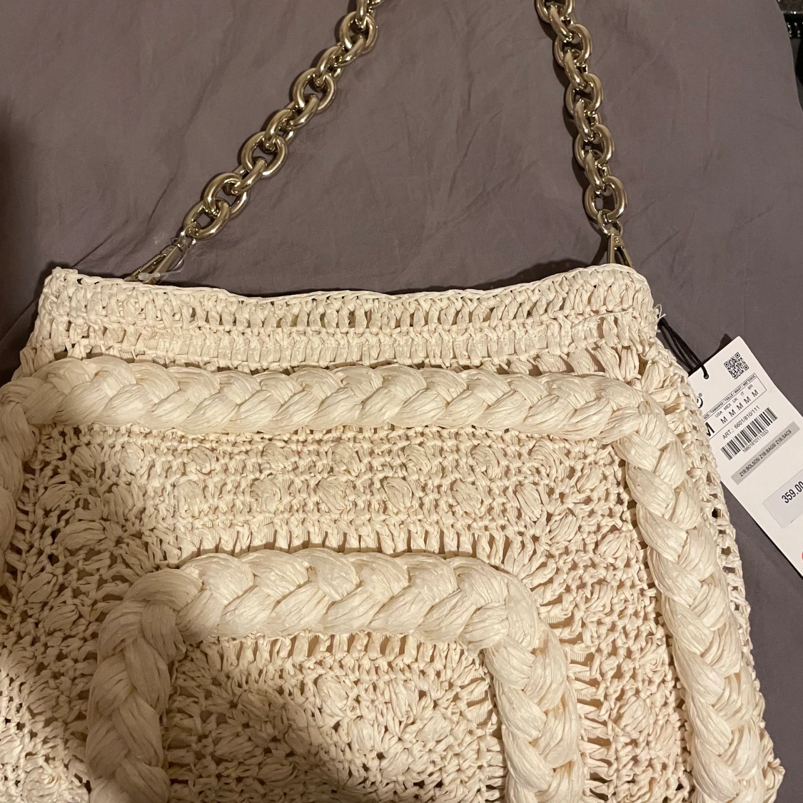 Superfin flätad väska med guld kedja💕 - 90