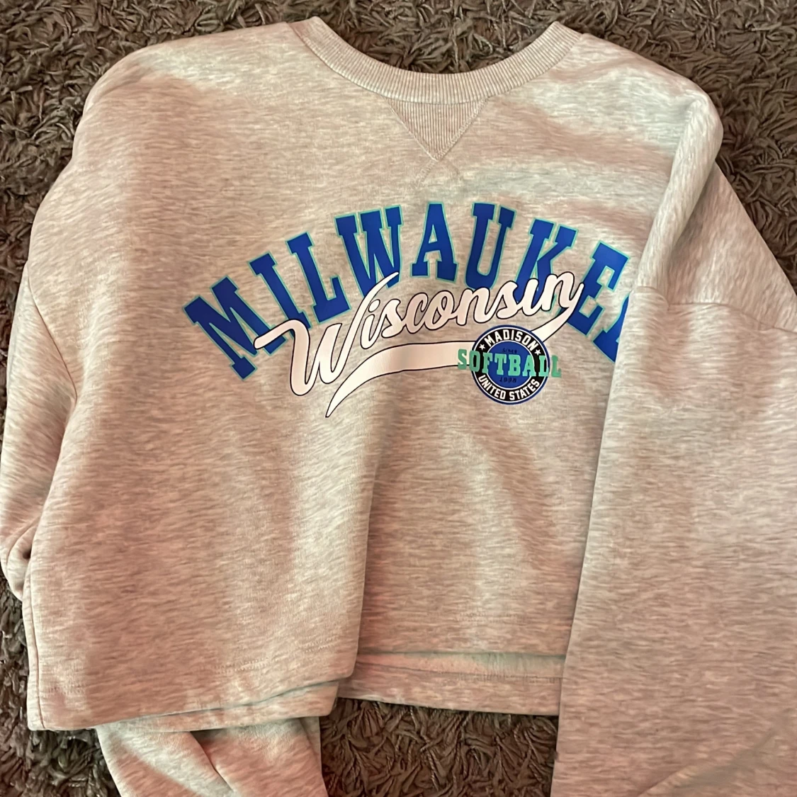 sweatshirt med tryck 