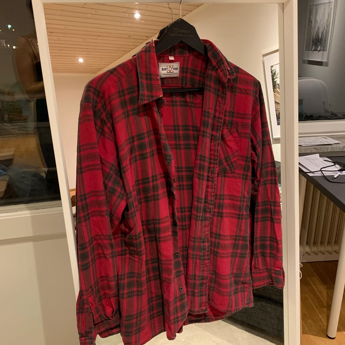 Oversize flanellskjorta - 90