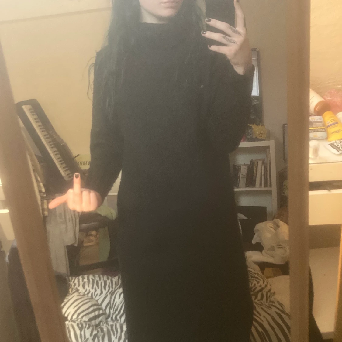 Stickad poloklänning  - 90