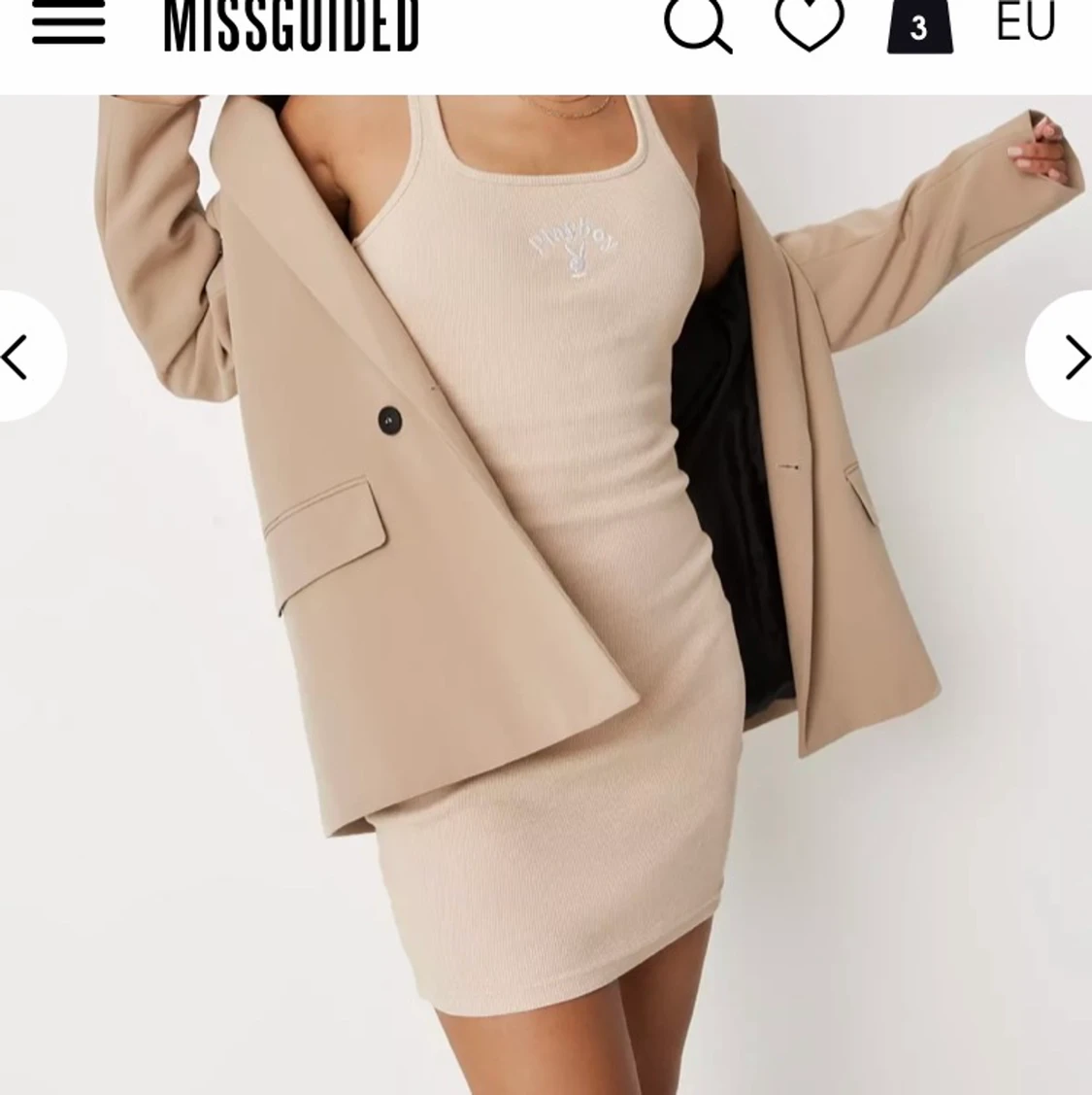 Playboy klänning begie  - 91