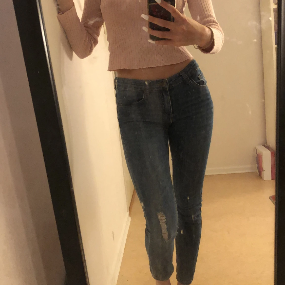 Blå jeans storlek 152 - 90