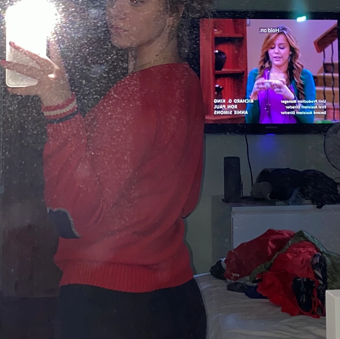 Fin stickad tröja med lappar på armbågarna (som ska vara där) - 90