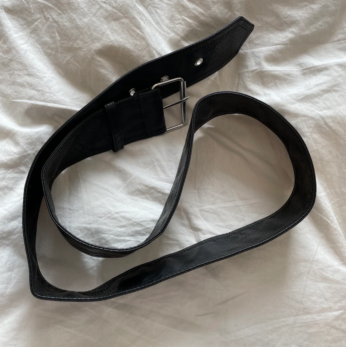 Oversized svart skinnjacka  - 91