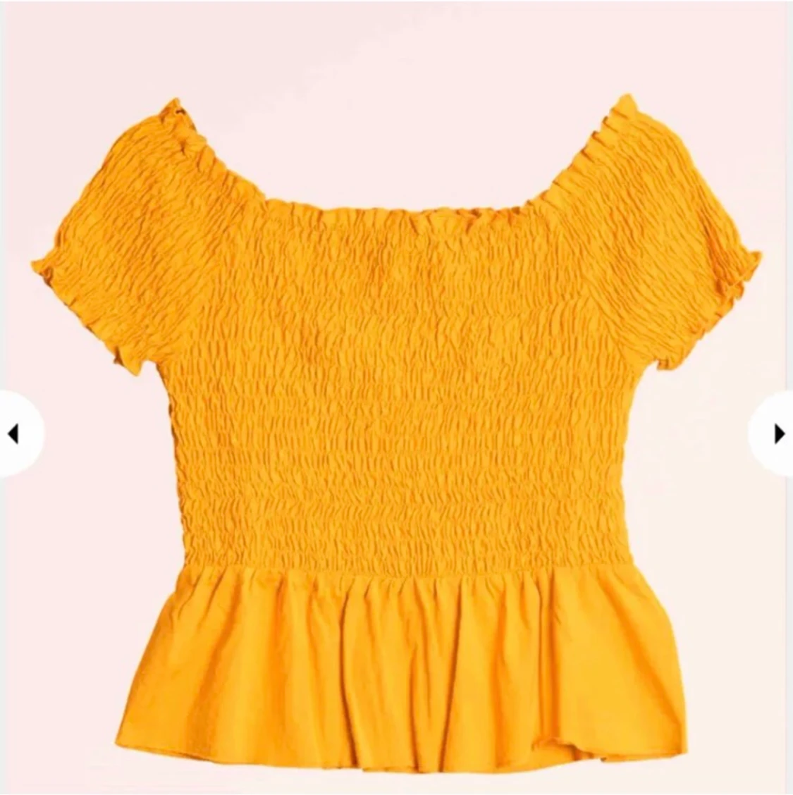 Gul off shoulder topp