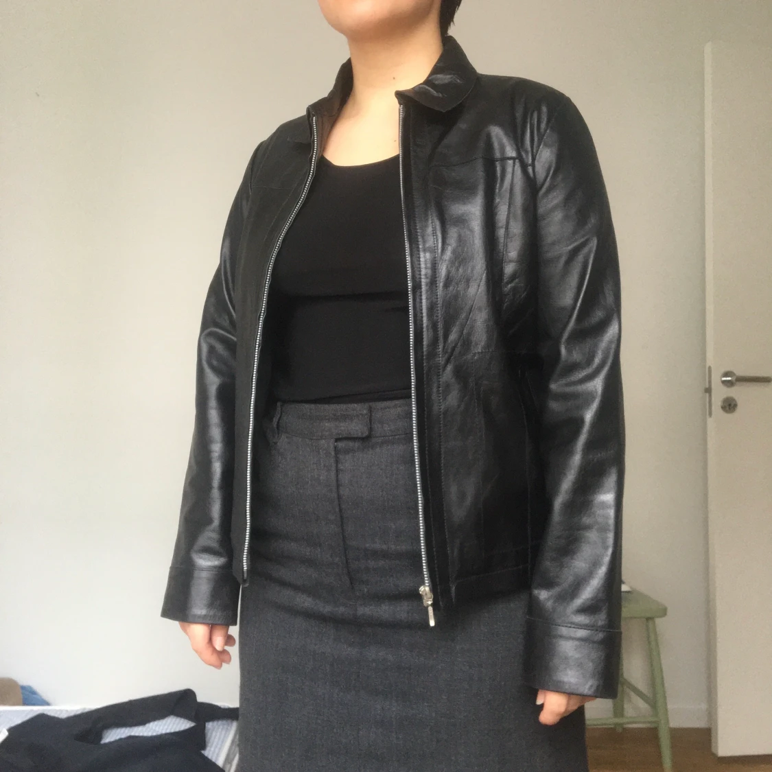 Svart skinnjacka Polarn & Pyret strl XS/S