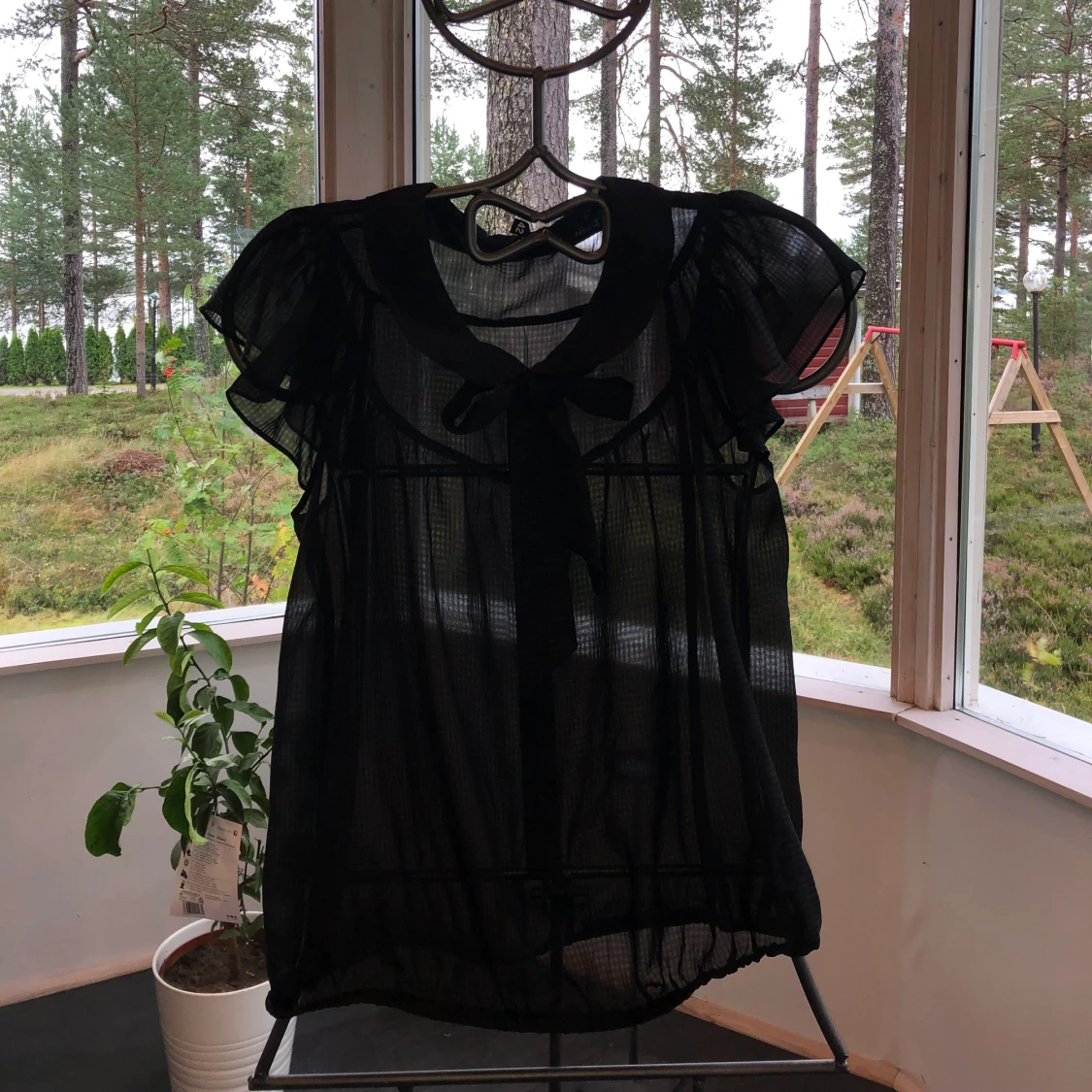 Blus med rosett 