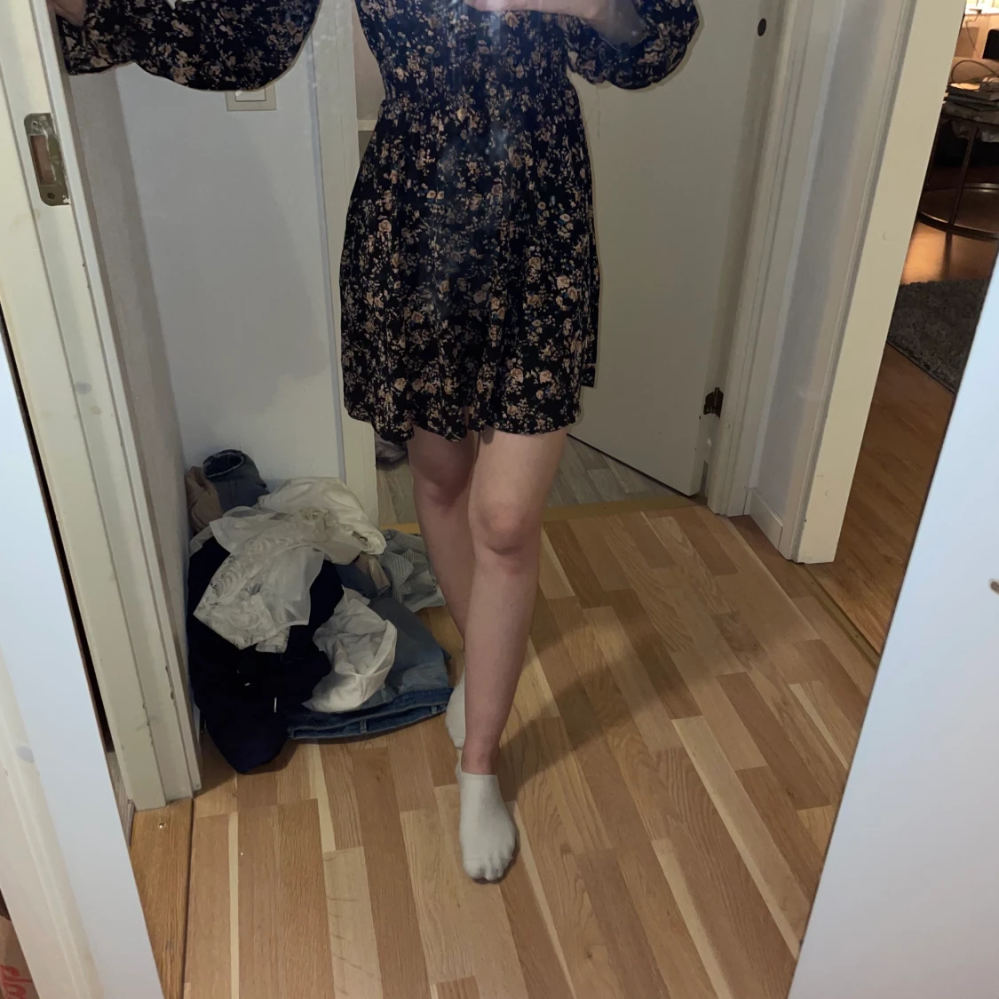 Blommig klänning  - 90