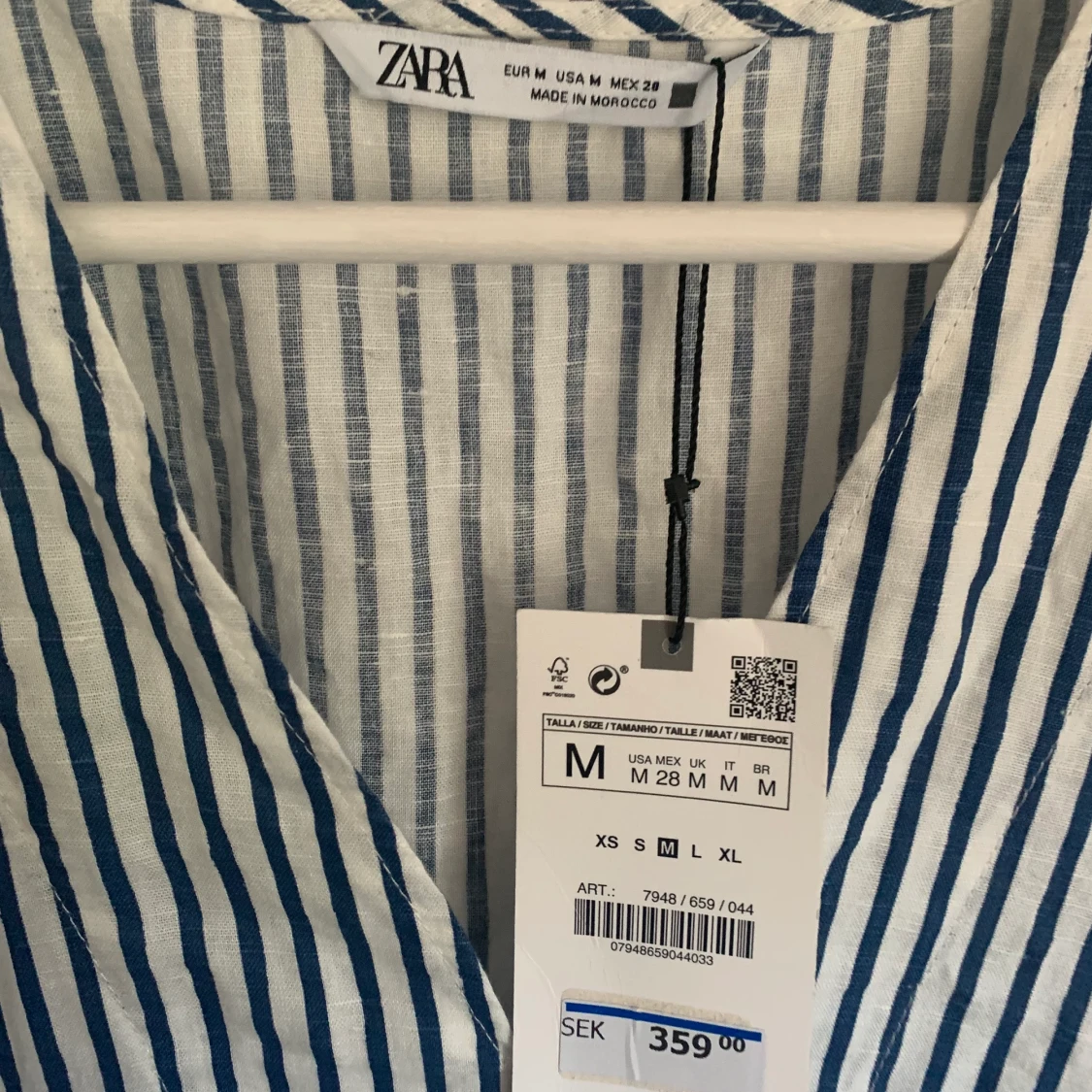Zara, randig klänning strl M - 91