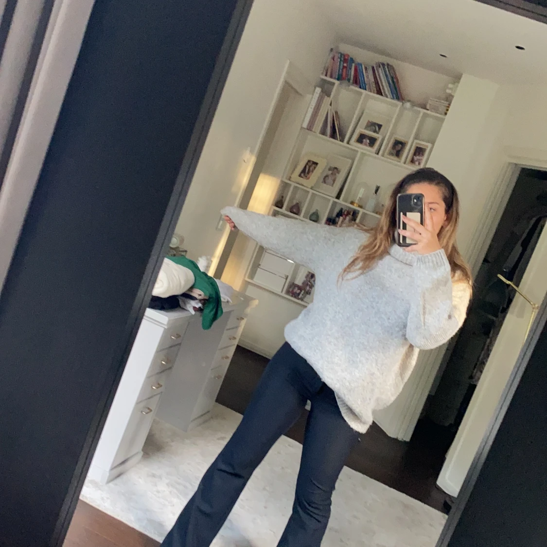 Grå oversized tröja  - 90