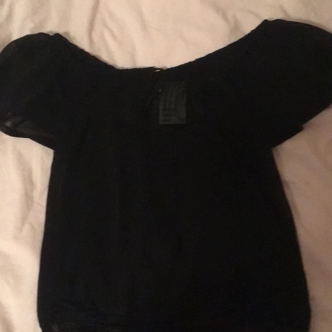  fin svart genomskinlig topp💕 - 91