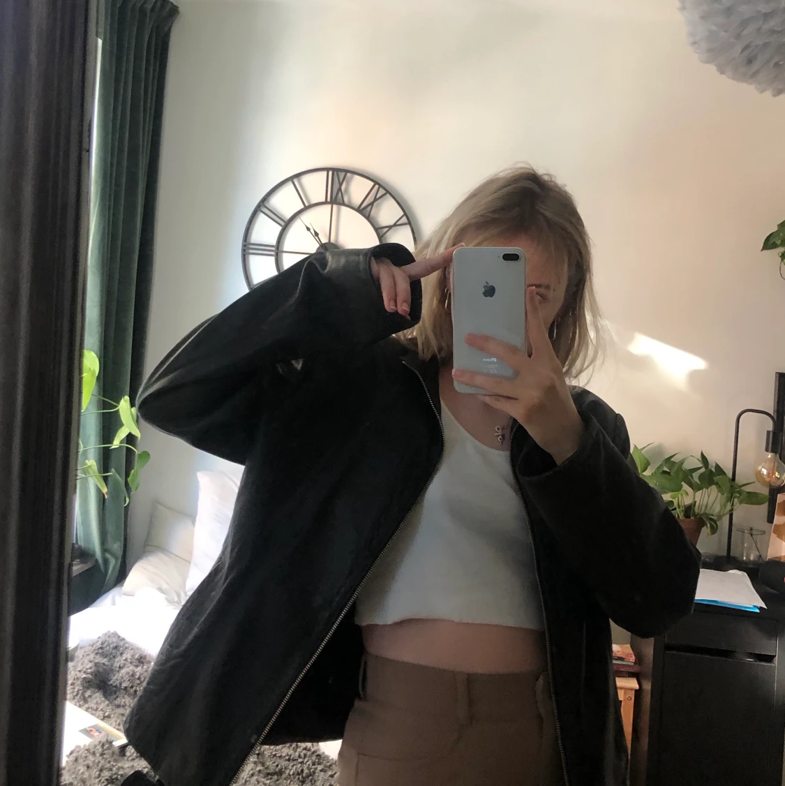 Vintage skinnjacka - 90