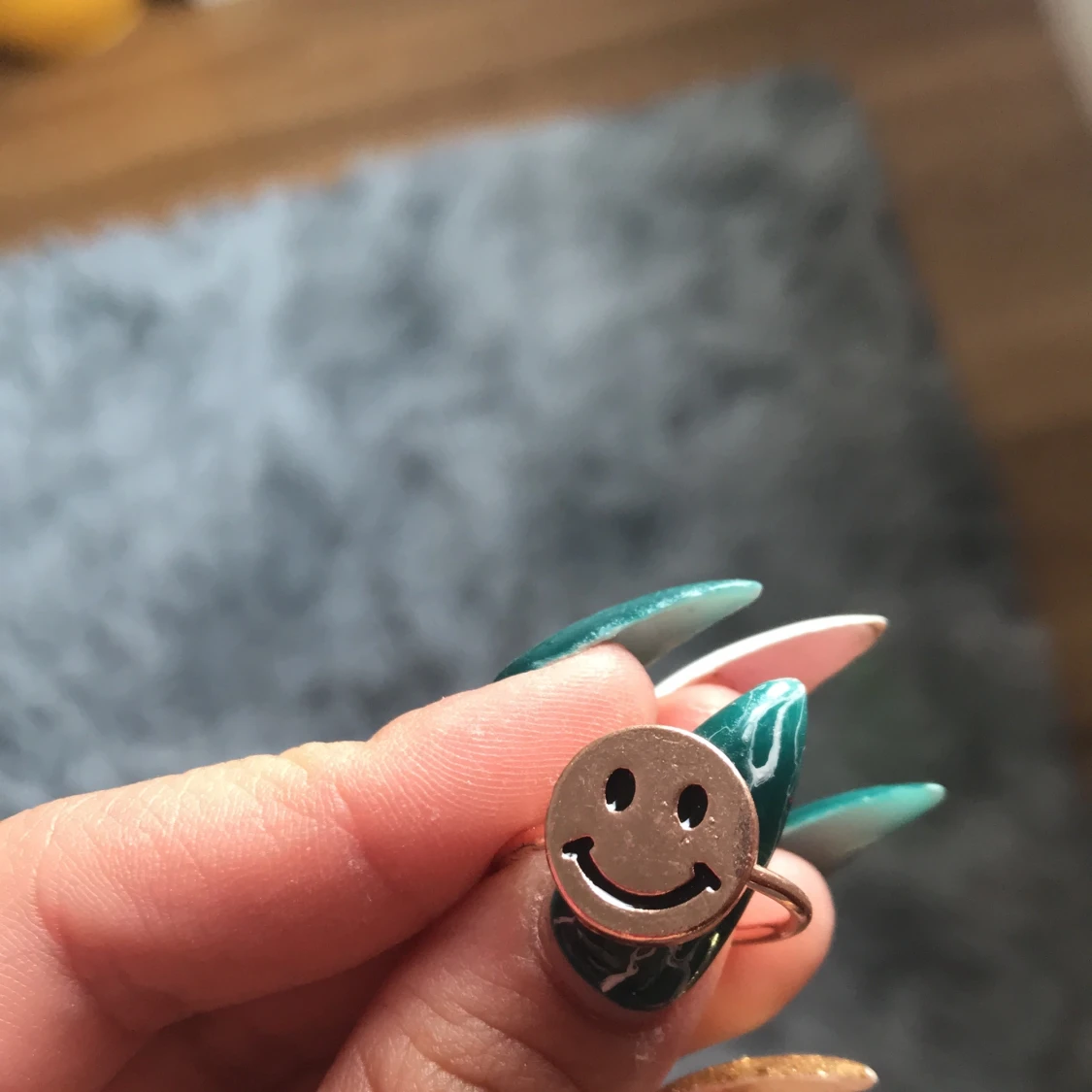 Rosegulds smileyring