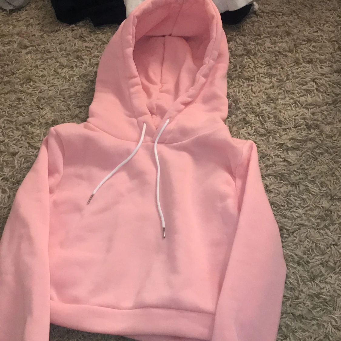Rosa hoodie storlek s