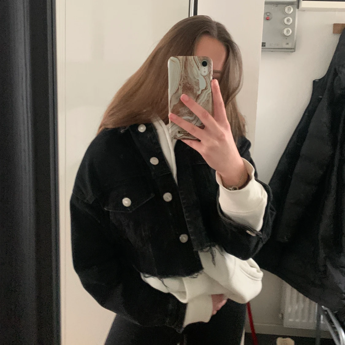 Så najs croppad jeansjacka!!