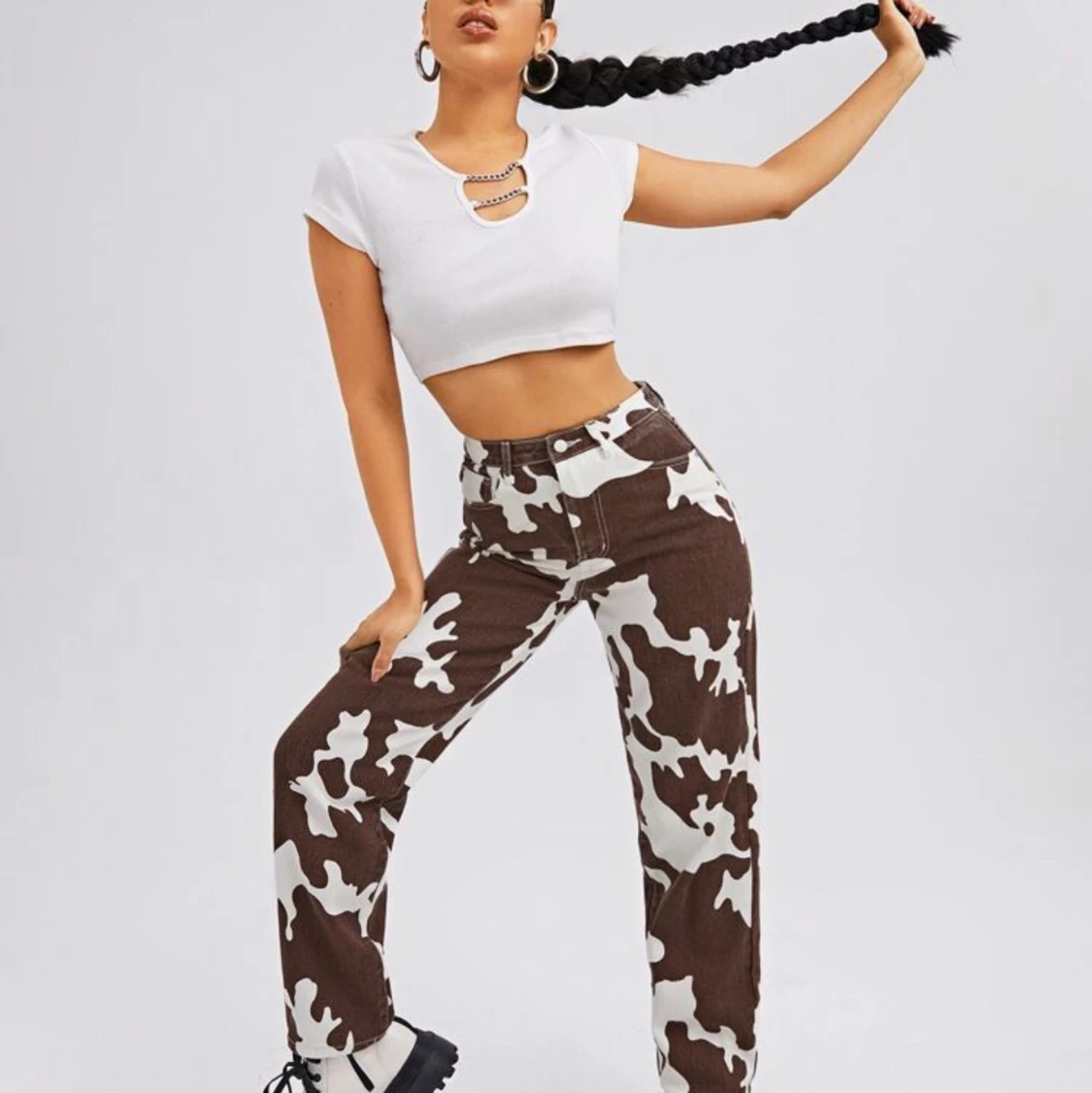 Cow print-jeans - 90