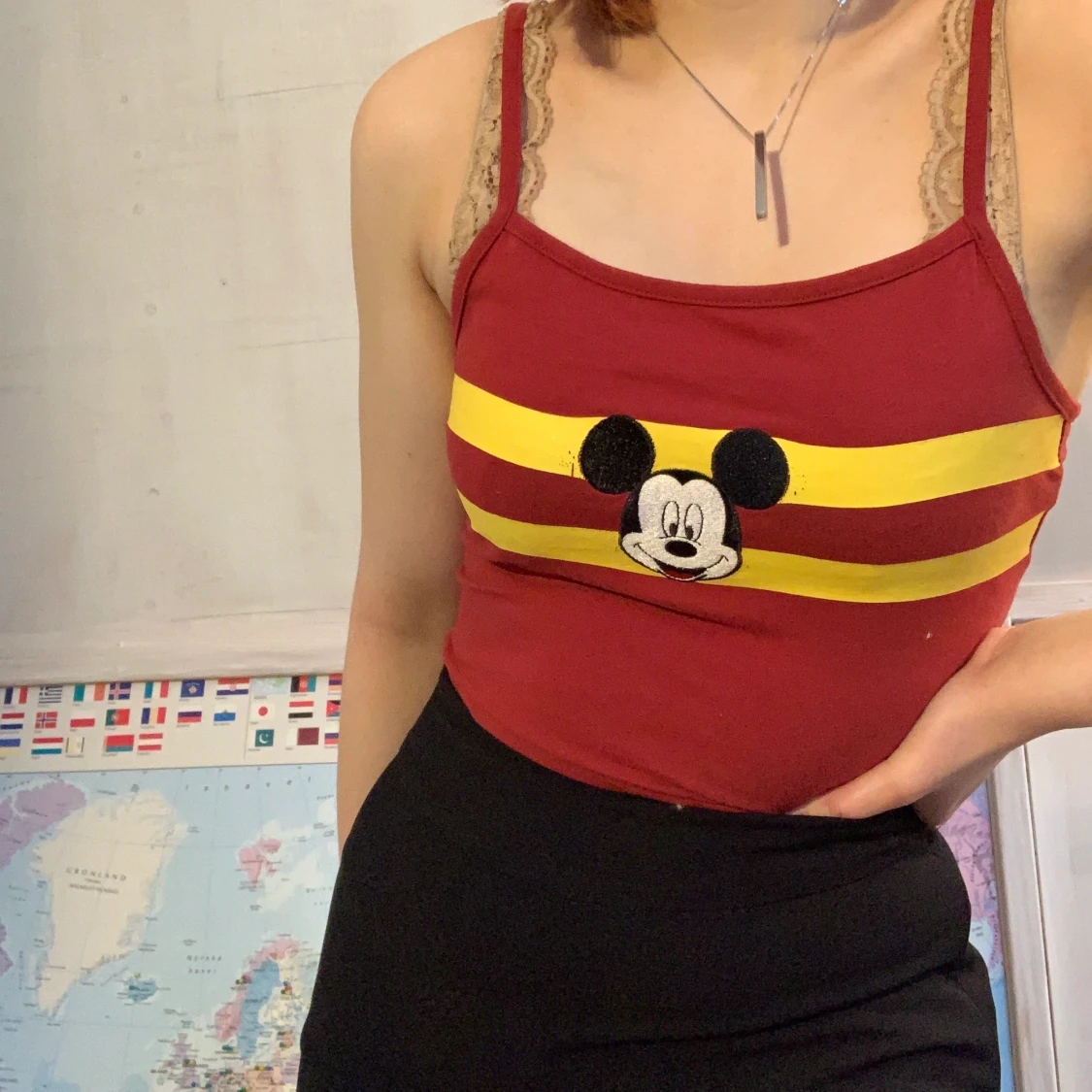 Rött linne med Mussepigg - 90