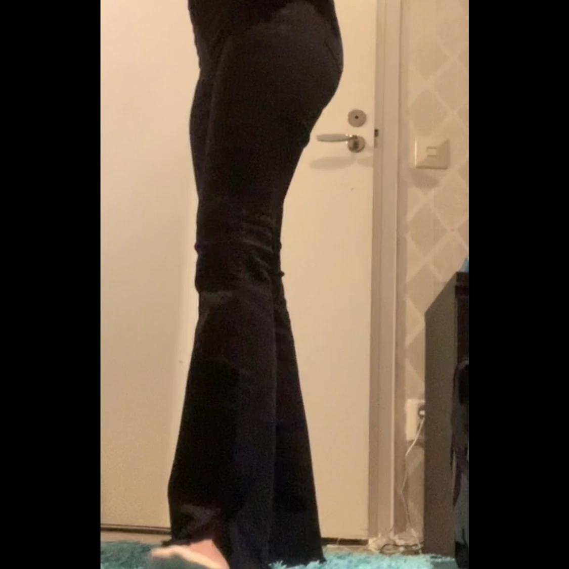 Bootcut jeans med slits - 90