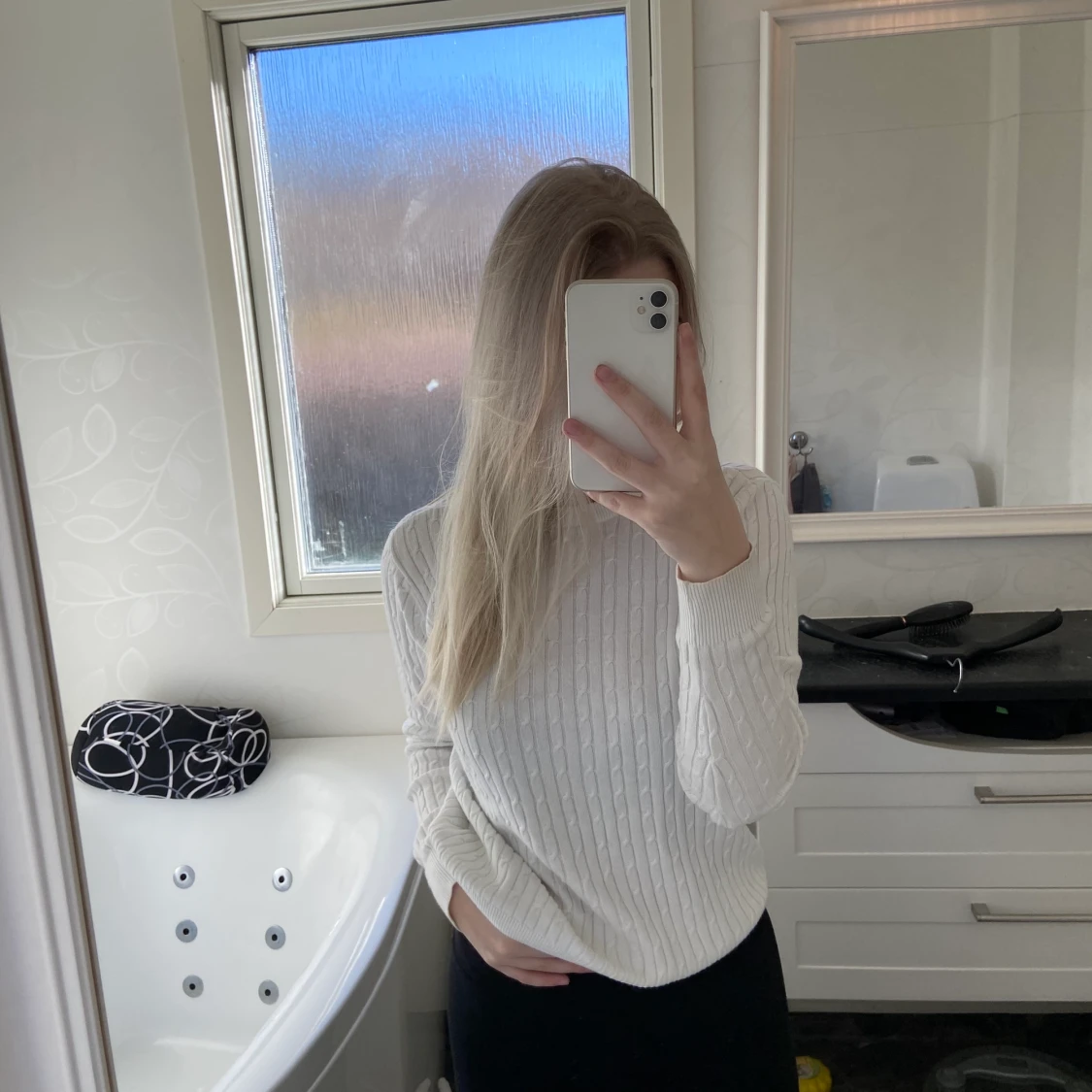 Vit tunn tröja - 90