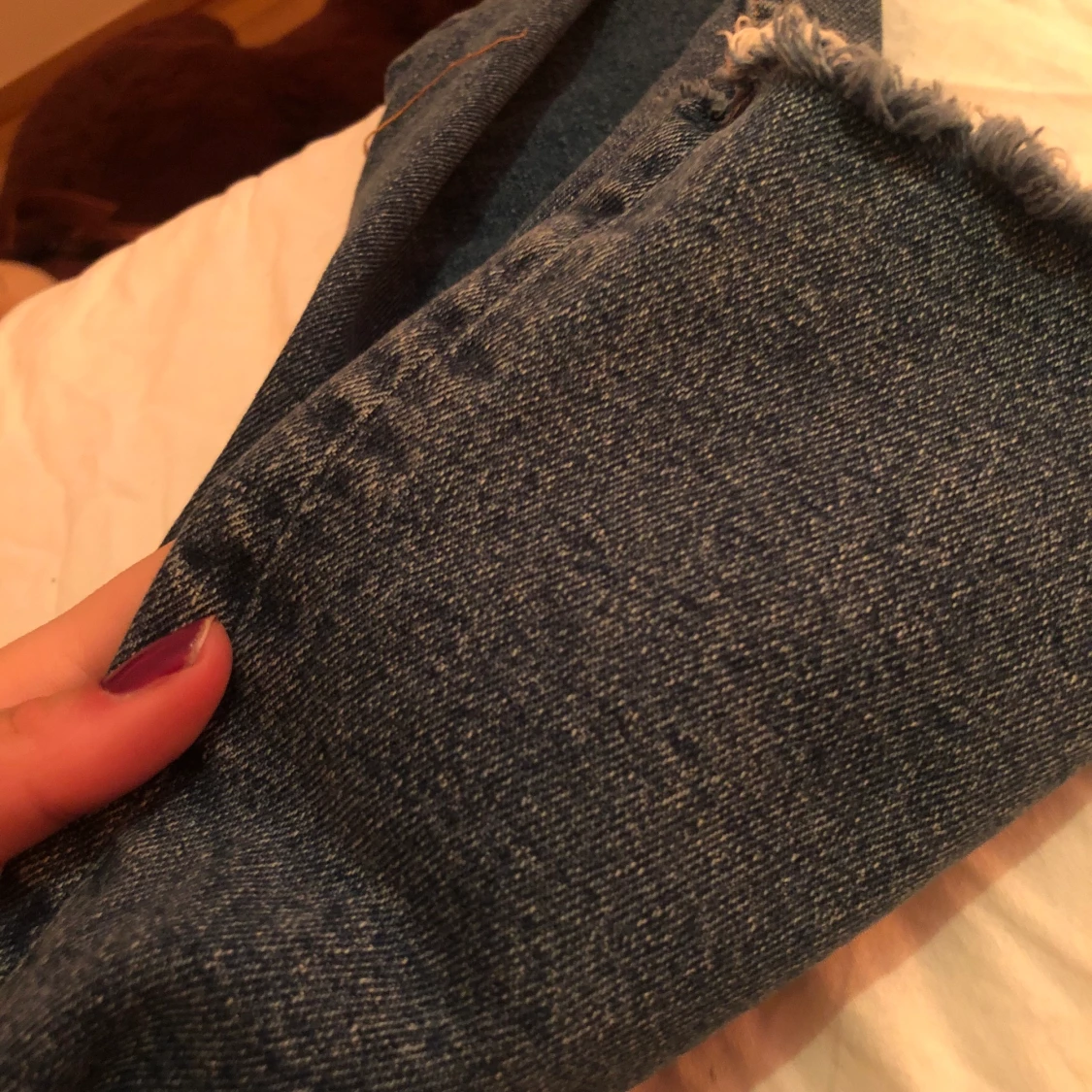 Blåa raka jeans  - 91