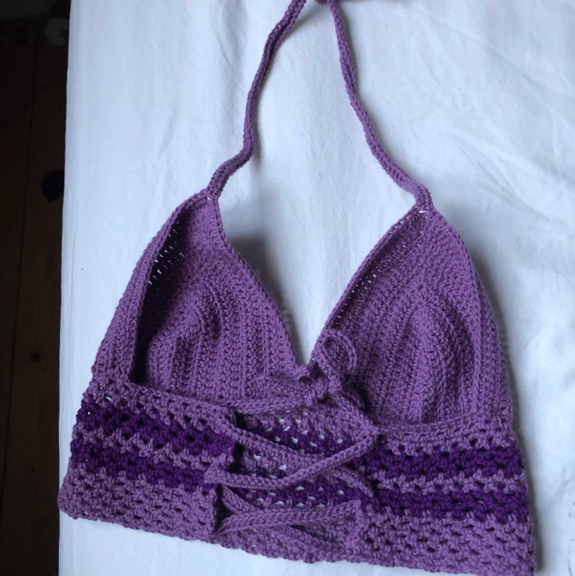 Virkad lila topp - 91